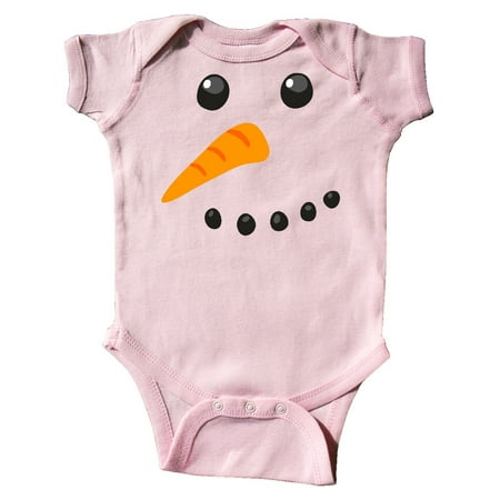 Inktastic Snowman Face Gift Baby Boy or Baby Girl Bodysuit