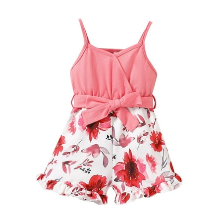 Baby Girls Bodysuits Girls Spring Summer Sleeveless Floral Print Romper Jumpsuit Clothes For 2-3 Years
Baby Girls Bodysuits Girls Spring Summer Sleeveless Floral Print Romper Jumpsuit Clothes For 2-3 Years