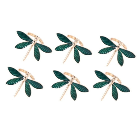 6 Pcs Dragonfly Napkin Ring Napkin Ring for Wedding Dining Table