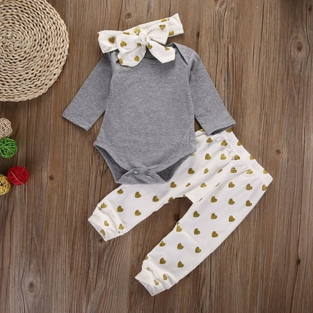 Newborn Kids Baby Girl Boy Long Sleeve T-shirt Top Dress + Long Pants + Headband 3PCS Outfits Clothes Set
Newborn Kids Baby Girl Boy Long Sleeve T-shirt Top Dress + Long Pants + Headband 3PCS Outfits Clothes Set