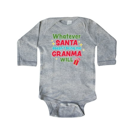 Inktastic Christmas Whatever Santa Doesn t Bring Me Granma Will Gift Baby Boy or Baby Girl Long Sleeve Bodysuit
Inktastic Christmas Whatever Santa Doesn t Bring Me Granma Will Gift Baby Boy or Baby Girl Long Sleeve Bodysuit