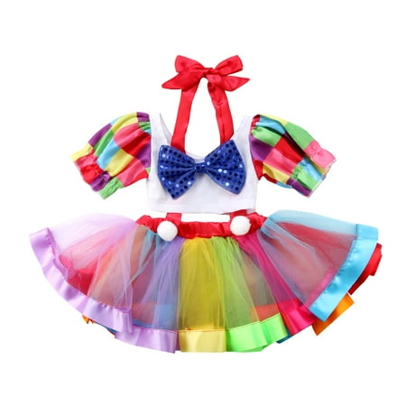 Shuttle tree Baby Girls Bowknot Crop Tops + Rainbow Suspender Tutu Skirt Dress Birthday Party Outfits
Shuttle tree Baby Girls Bowknot Crop Tops + Rainbow Suspender Tutu Skirt Dress Birthday Party Outfits