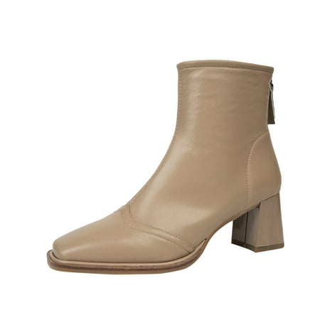 Dyfzdhu Women Ankle Boots Autumn And Winter Fashion Square Head Solid Color Comfortable Square Heel Thick Heel Zipper
Dyfzdhu Women Ankle Boots Autumn And Winter Fashion Square Head Solid Color Comfortable Square Heel Thick Heel Zipper