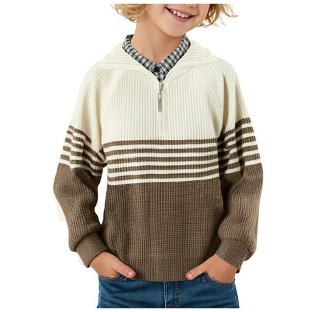 ZHAGHMIN Fall Outfits for Boys Winter Turtleneck Long Sleeve Striped Knit Sweaters 1/4 Zip Solid Pullover Sweater 5 To13 Years Size160 Baby Girls Romper Ruffle Long Sleeve Brown
ZHAGHMIN Fall Outfits for Boys Winter Turtleneck Long Sleeve Striped Knit Sweaters 1/4 Zip Solid Pullover Sweater 5 To13 Years Size160 Baby Girls Romper Ruffle Long Sleeve Brown
