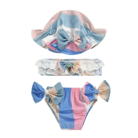 Mikilon Summer Baby Kids Girls Lace Swimwear Swimsuit Tops Shorts Hat Outfit Set Baby Girl Gifts Clearance for 18-24 Months Child
Mikilon Summer Baby Kids Girls Lace Swimwear Swimsuit Tops Shorts Hat Outfit Set Baby Girl Gifts Clearance for 18-24 Months Child
