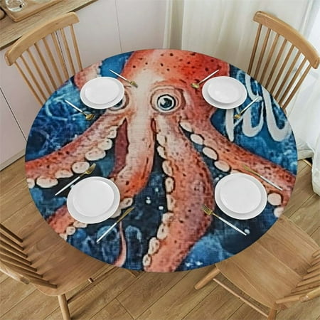 Patifu Squid Fish Love Round Tablecloth with Stain-Resistant and Washable Polyester Fabric - Ideal for Indoor and Outdoor Dining Parties and Events 38 -42
Patifu Squid Fish Love Round Tablecloth with Stain-Resistant and Washable Polyester Fabric - Ideal for Indoor and Outdoor Dining Parties and Events 38 -42