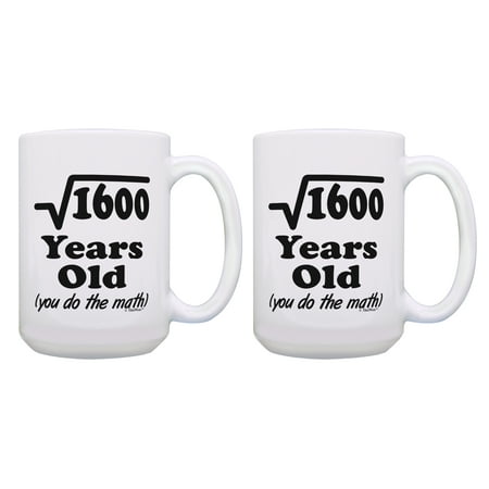 ThisWear 40th Birthday Gifts 40 Years Old You Do the Math Birthday Cup 2 Pack Gift 15oz Coffee Mugs
ThisWear 40th Birthday Gifts 40 Years Old You Do the Math Birthday Cup 2 Pack Gift 15oz Coffee Mugs