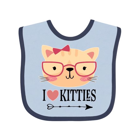 Inktastic Cat Lover I Love Kitties Gift Baby Girl Bib