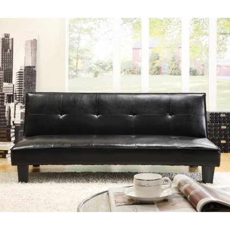 Home Creek Faux Leather Mini Futon Sofa Bed