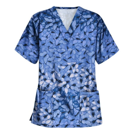 purcolt Plus Size Tops for Women Women s Butterfly Print T-Shirts Short Sleeve V-Neck Scrubs Workwear Nurse Uniform Professionals Medical Scrubs with Pockets Casual Soft Stretch Blouse
purcolt Plus Size Tops for Women Women s Butterfly Print T-Shirts Short Sleeve V-Neck Scrubs Workwear Nurse Uniform Professionals Medical Scrubs with Pockets Casual Soft Stretch Blouse
