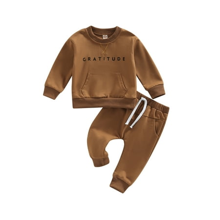 Qtinghua Toddler Baby Boy Girl Fall Winter Clothes Long Sleeve Pullover Sweatshirt Tops Elastic Waist Long Pants Set Caramel 0-6 Months
Qtinghua Toddler Baby Boy Girl Fall Winter Clothes Long Sleeve Pullover Sweatshirt Tops Elastic Waist Long Pants Set Caramel 0-6 Months