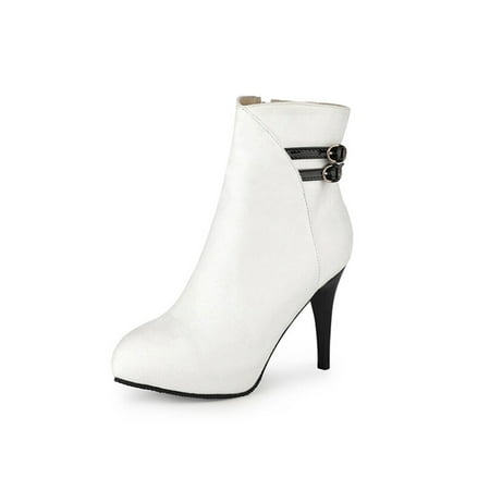 Tenmix Ladies Casual Heeled Booties Office Anti-Slip Side Zip Stiletto Boots Business Breathable Dress Bootie Shoes White 9
Tenmix Ladies Casual Heeled Booties Office Anti-Slip Side Zip Stiletto Boots Business Breathable Dress Bootie Shoes White 9