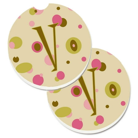 Carolines Treasures CJ1004-VCARC Letter V Initial Monogram - Tan Dots Set of 2 Cup Holder Car Coasters Large
Carolines Treasures CJ1004-VCARC Letter V Initial Monogram - Tan Dots Set of 2 Cup Holder Car Coasters Large