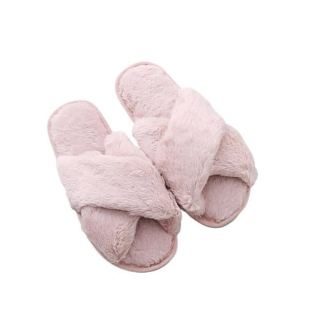 Autumn and Winter Women Solid Color Open Toe Flat Artificial Wool Slippers Non-slip and Wear-resistant Cross Plush Slippers
Autumn and Winter Women Solid Color Open Toe Flat Artificial Wool Slippers Non-slip and Wear-resistant Cross Plush Slippers