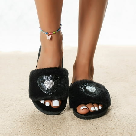 Gubotare Bedroom Slippers Women Womens Open Toe House Slippers Soft Cotton Indoor Slippers Slip-on Memory Foam Bedroom Slippers Home Shoes Black 8
Gubotare Bedroom Slippers Women Womens Open Toe House Slippers Soft Cotton Indoor Slippers Slip-on Memory Foam Bedroom Slippers Home Shoes Black 8