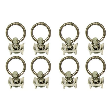 Pit Posse 11001-8S S Track Single Stud Ring Silver - Pack of 8