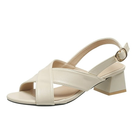 Sandals Women Summer Fashion New Pattern Open Toe Thick Heel Comfortable Solid Crossed Roman Sandals Womens Shoes
Sandals Women Summer Fashion New Pattern Open Toe Thick Heel Comfortable Solid Crossed Roman Sandals Womens Shoes
