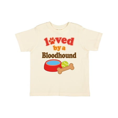 Inktastic Bloodhound Loved by a (Dog Breed) Gift Toddler Boy or Toddler Girl T-Shirt