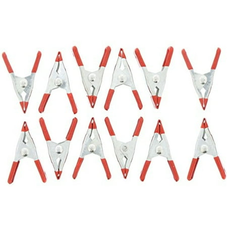 2 Zinc Plated PVC Coated Spring Clamps (12 Pack)