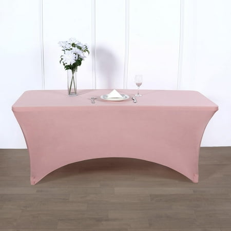 Efavormart 8FT Rectangular Stretch Spandex Tablecloth for Wedding Kitchen Dining Events - Dusty Rose
Efavormart 8FT Rectangular Stretch Spandex Tablecloth for Wedding Kitchen Dining Events - Dusty Rose