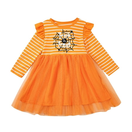 Toddler Girls Letters Cartoon Pumpkin Printing Flying Sleeve Long Sleeve Stripe Dress Dress Children s Clothing Fracks for Girls Girls Dress Baby Holiday Dress Toddler Sleeveless 4t Holiday Dress
Toddler Girls Letters Cartoon Pumpkin Printing Flying Sleeve Long Sleeve Stripe Dress Dress Children s Clothing Fracks for Girls Girls Dress Baby Holiday Dress Toddler Sleeveless 4t Holiday Dress
