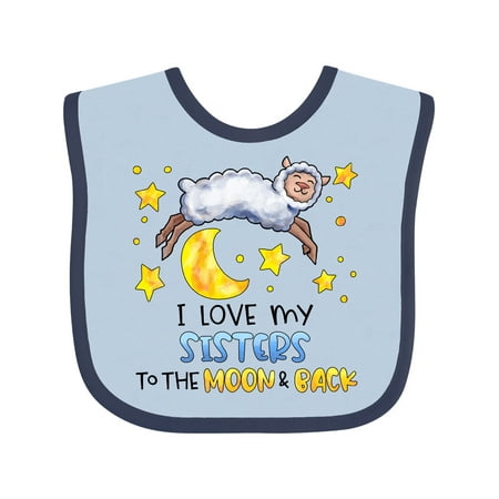Inktastic I Love my Sisters to the Moon and Back Cute Sheep Gift Baby Boy or Baby Girl Bib
Inktastic I Love my Sisters to the Moon and Back Cute Sheep Gift Baby Boy or Baby Girl Bib