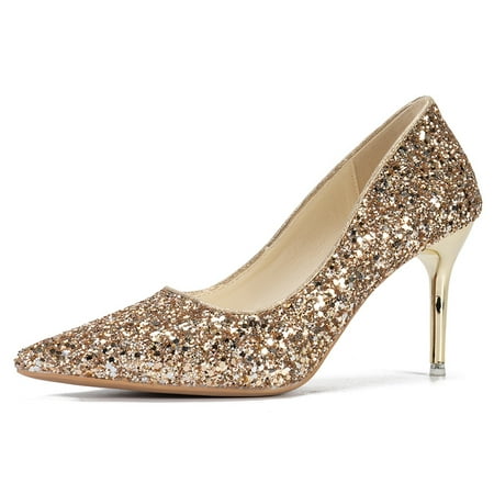 Women‘s Sequins Pointed Toe High Heels Glitter Slip On Wedding High Heels Sexy Party & Dress Shoes
Women‘s Sequins Pointed Toe High Heels Glitter Slip On Wedding High Heels Sexy Party & Dress Shoes