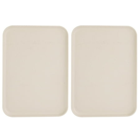 NUOLUX 2Pcs Plastic Rectangular Service Plates Household Simple Dessert Fruit Trays