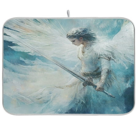 WOBOGO Silver Angel Kitchen Drying Mat Heat Resistant Drainage with Non-Slip Rubber Backing Hides Stains Super Absorbent Easy to Clean 16×18in
WOBOGO Silver Angel Kitchen Drying Mat Heat Resistant Drainage with Non-Slip Rubber Backing Hides Stains Super Absorbent Easy to Clean 16×18in