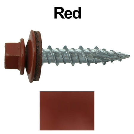 Jake Sales Brand - 10 x 1 Metal Roofng Screws ~250 Screws - Hex Head - Type 17 Tip - EPDM washer - RED
Jake Sales Brand - 10 x 1 Metal Roofng Screws ~250 Screws - Hex Head - Type 17 Tip - EPDM washer - RED