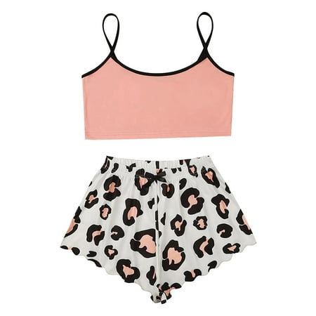 Women s Pajama Set Women Leopard Print Sleepwear Set Pajamas Sleeveless Cami Shorts Lingerie Slim Sleepwear Set Pajamas For Women
Women s Pajama Set Women Leopard Print Sleepwear Set Pajamas Sleeveless Cami Shorts Lingerie Slim Sleepwear Set Pajamas For Women