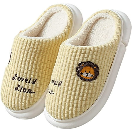 PIKADINGNIS Unisex House Slippers Cute Lion Embroidery Warm Plush Lined Anti-Slip Bedroom Slippers Indoor Outdoor
PIKADINGNIS Unisex House Slippers Cute Lion Embroidery Warm Plush Lined Anti-Slip Bedroom Slippers Indoor Outdoor