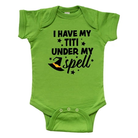 Inktastic I Have My Titi Under My Spell with Cute Witch Hat Gift Baby Boy or Baby Girl Bodysuit
Inktastic I Have My Titi Under My Spell with Cute Witch Hat Gift Baby Boy or Baby Girl Bodysuit