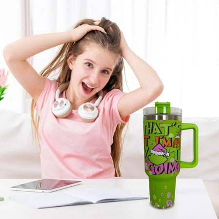 SKYUNANE Christmas Grinch Grinning Face Tumbler with Handle and Straw Lid Stainless Steel 40oz Tumbler Stainless Steel Travel Mug Water Bottle Cup Best Grinch Christmas Gifts for Car Home Office
SKYUNANE Christmas Grinch Grinning Face Tumbler with Handle and Straw Lid Stainless Steel 40oz Tumbler Stainless Steel Travel Mug Water Bottle Cup Best Grinch Christmas Gifts for Car Home Office