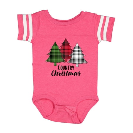 Inktastic Country Christmas Plaid Trees Gift Baby Boy or Baby Girl Bodysuit