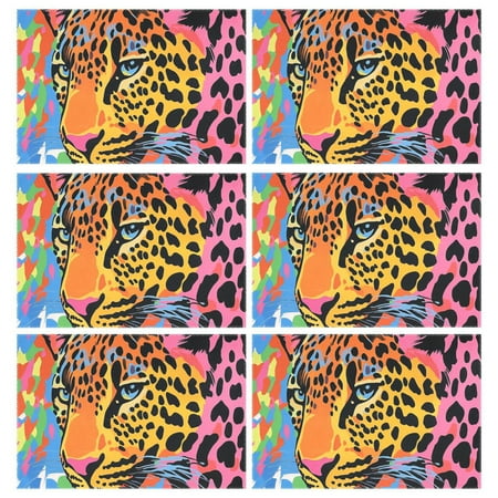 Colorful Leopard Painting Table Mat Rectangle Placemat 6 Pcs for Kitchen Dining Table 12 x 18 
Colorful Leopard Painting Table Mat Rectangle Placemat 6 Pcs for Kitchen Dining Table 12 x 18