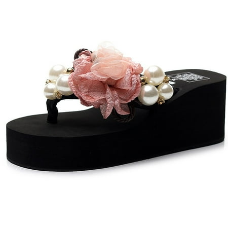 YanHoo Bohemian Wedge Platform Sandals Dressy Pearl Clip Toe Flip-flops Summer Beach Casual Slipper Sandals for Holiday Travel
YanHoo Bohemian Wedge Platform Sandals Dressy Pearl Clip Toe Flip-flops Summer Beach Casual Slipper Sandals for Holiday Travel