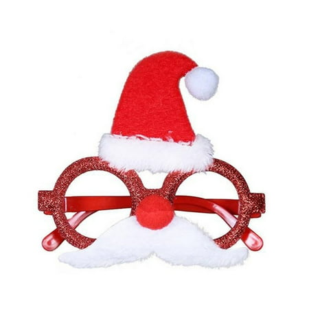 Fuieoe Clearance Christmas Decoration Adult children Cartoon Party Glasses Frame Atmosphere