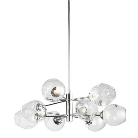 8 Light G9 Pendant Polished Chrome