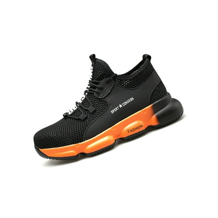 Colisha Unisex Work Shoes Slip Resistant Safety Shoe Steel Toe Sneakers Construction Breathable Lace Up Black Orange Breathable 13.5 Man 
Colisha Unisex Work Shoes Slip Resistant Safety Shoe Steel Toe Sneakers Construction Breathable Lace Up Black Orange Breathable 13.5 Man