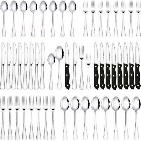 Elegant Polished Silverware 48-piece Flatware Set Food Grade Stainless Steel Cutlery Set for 8 Include Steak Knife Fork
Elegant Polished Silverware 48-piece Flatware Set Food Grade Stainless Steel Cutlery Set for 8 Include Steak Knife Fork