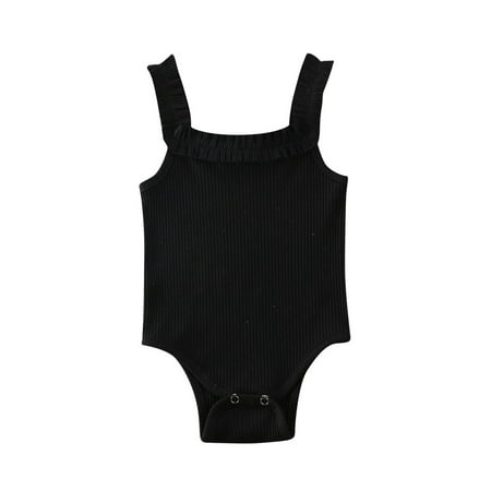 Infant Baby Girls Boys Clothes Sleeveless Romper Solid Ruffle Halter Jumpsuit Cotton One-Piece Bodysuit Summer Outfit
Infant Baby Girls Boys Clothes Sleeveless Romper Solid Ruffle Halter Jumpsuit Cotton One-Piece Bodysuit Summer Outfit