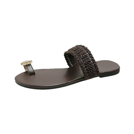 ZHAGHMIN Flat Bottomed Flip Flops for Women Metal Flower Clip Toe Slippers 2023 Summer New European And American Women Open Toe Slippers Brown Size7.5
ZHAGHMIN Flat Bottomed Flip Flops for Women Metal Flower Clip Toe Slippers 2023 Summer New European And American Women Open Toe Slippers Brown Size7.5