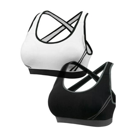 2pcs/set For Women Yoga Fitness Back Cross Washable Sports Bra Comfortable Sexy
