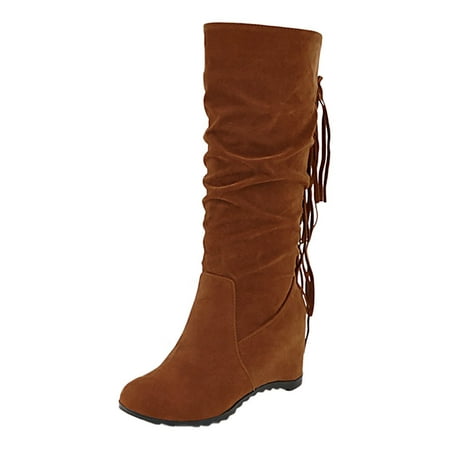 fringe Slope heel Boots for Women New Tassel Boots In Autumn and Winter Slope Heel Frosted Inner Height Medium Boots Yellow
fringe Slope heel Boots for Women New Tassel Boots In Autumn and Winter Slope Heel Frosted Inner Height Medium Boots Yellow