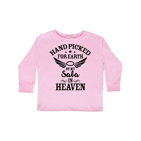Inktastic Handpicked for Earth By My Saba in Heaven with Angel Wings Gift Toddler Boy or Toddler Girl Long Sleeve T-Shirt
Inktastic Handpicked for Earth By My Saba in Heaven with Angel Wings Gift Toddler Boy or Toddler Girl Long Sleeve T-Shirt