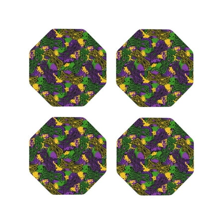 Leather Coasters Set of 4 - Mardi Gras7 Lightweight Non-Slip Drink Coasters for Desk Anti-Scalding Desk Cup Coasters for Office Table Decor Octagon
Leather Coasters Set of 4 - Mardi Gras7 Lightweight Non-Slip Drink Coasters for Desk Anti-Scalding Desk Cup Coasters for Office Table Decor Octagon