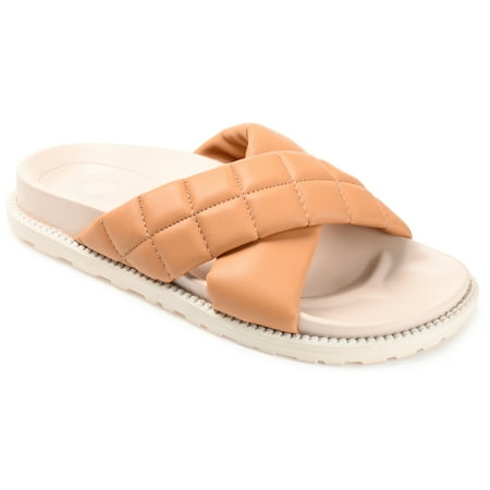 Journee Collection Womens Aveena Slide Flat Sandals