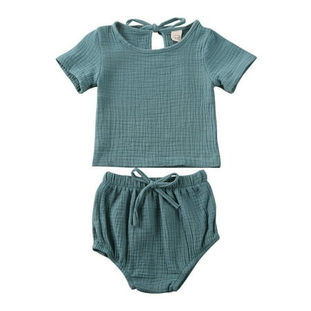Newborn Kids Baby Boy Girl Cotton Linen Clothes Short Sleeve T Shirt Tops Short Outfits Summer Baby Casual Clothes 2Pcs Set
Newborn Kids Baby Boy Girl Cotton Linen Clothes Short Sleeve T Shirt Tops Short Outfits Summer Baby Casual Clothes 2Pcs Set