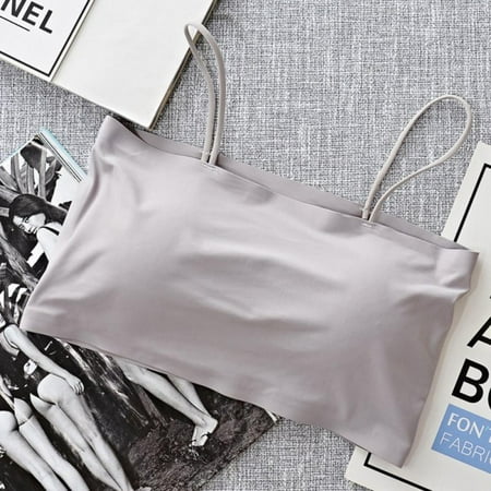 Women Sling Tube Top Bra Top Breathable Chest Pad Wearing Underwear Strapless Blouse Tube Top Bandeau Top Gray
Women Sling Tube Top Bra Top Breathable Chest Pad Wearing Underwear Strapless Blouse Tube Top Bandeau Top Gray